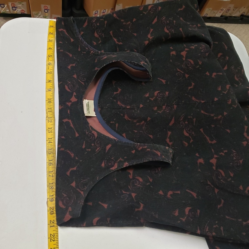 VTG Vermont Country Store Womens Artsy Corduroy Midi Jumper Dress Size M Paisley - Picture 7 of 10